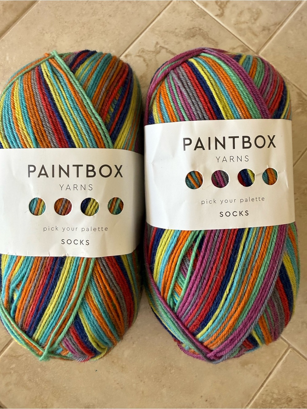 Paintbox Multicolor Sock Yarn - Rainbow Stripes